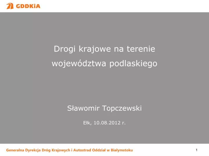 drogi krajowe na terenie wojew dztwa podlaskiego