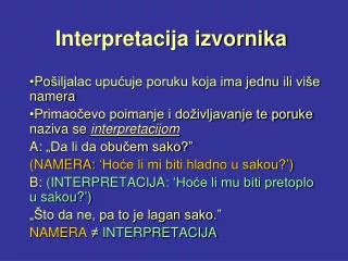 interpretacija izvornika