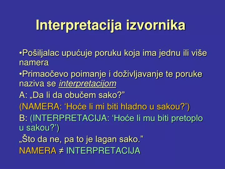 interpretacija izvornika