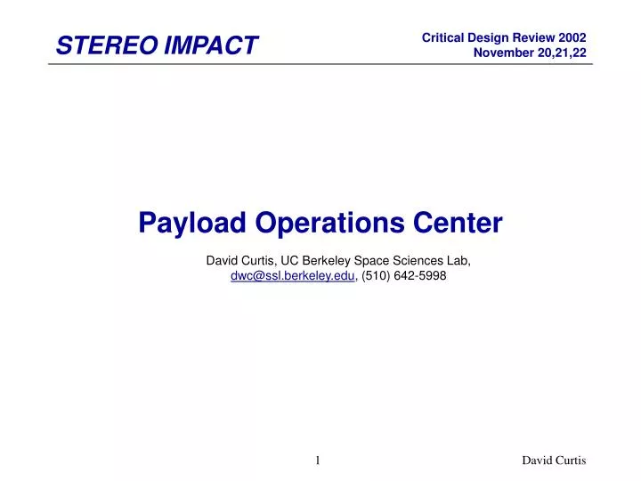 payload operations center