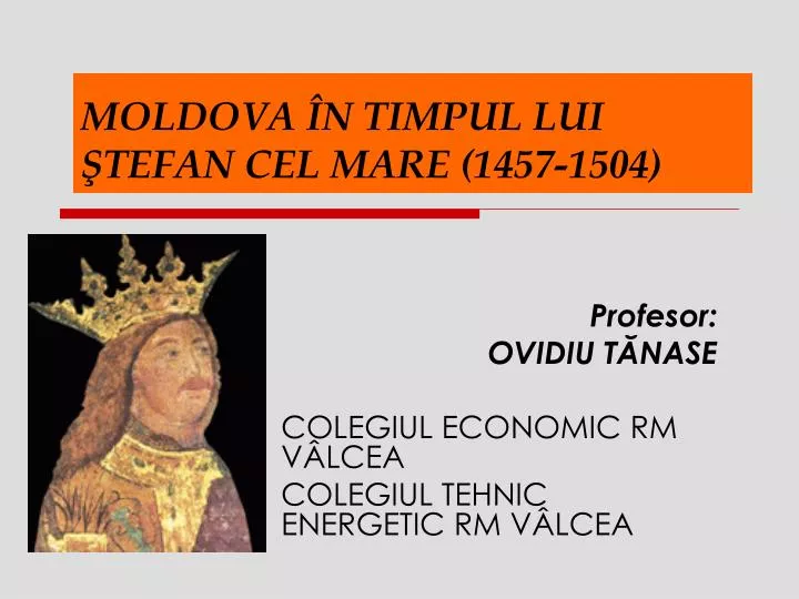 moldova n timpul lui tefan cel mare 1457 1504