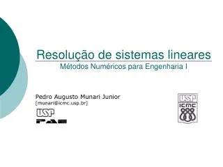 resolu o de sistemas lineares m todos num ricos para engenharia i