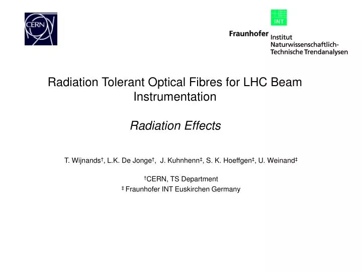 radiation tolerant optical fibres for lhc beam instrumentation radiation effects