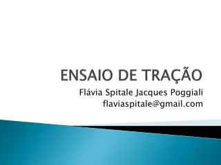 ensaio de tra o