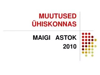 muutused hiskonnas