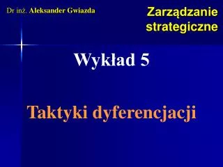 zarz dzanie strategiczne