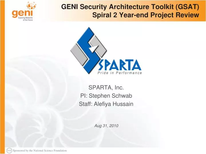 geni security architecture toolkit gsat spiral 2 year end project review