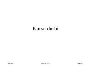 kursa darbi