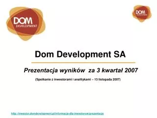 d om development sa