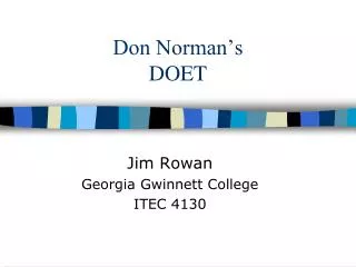 Don Norman’s DOET