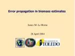 Error propagation in biomass estimates - slide 1