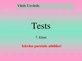 tests