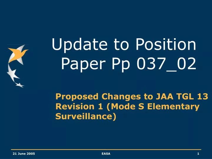 proposed changes to jaa tgl 13 revision 1 mode s elementary surveillance