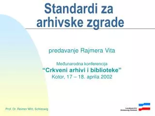 standardi za arhiv ske zgrade