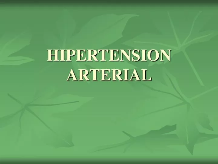 hipertension arterial