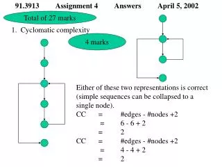 91.3913 Assignment 4 Answers April 5, 2002