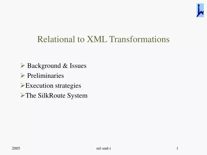 relational to xml transformations