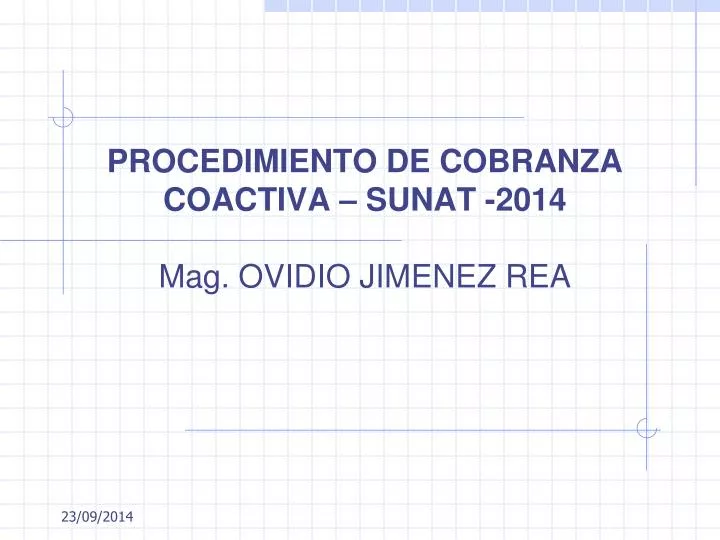 procedimiento de cobranza coactiva sunat 2014 mag ovidio jimenez rea