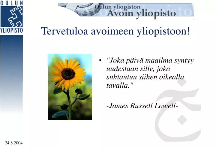 tervetuloa avoimeen yliopistoon