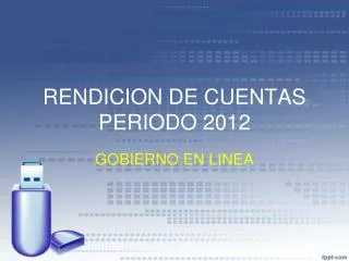 rendicion de cuentas periodo 2012