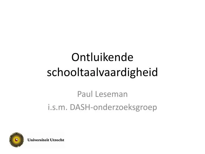 ontluikende schooltaalvaardigheid