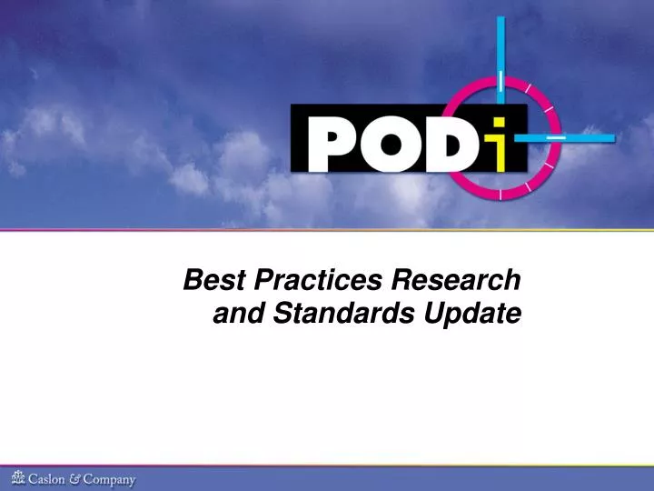best practices research and standards update