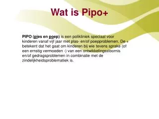 wat is pipo