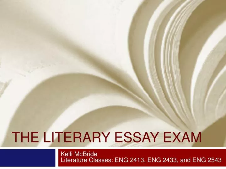 the literary essay exam