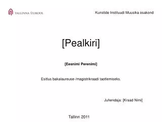 pealkiri