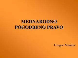 mednarodno pogodbeno pravo