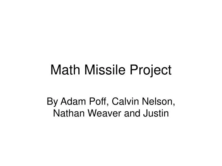 math missile project