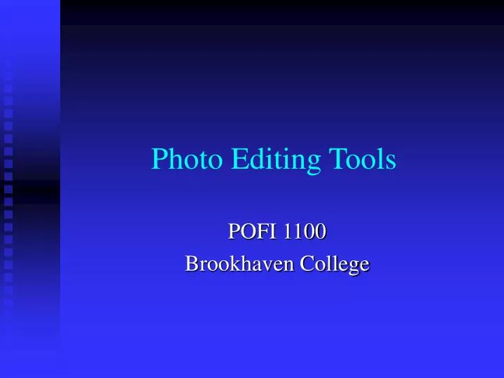 photo editing tools