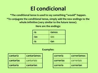 el condicional