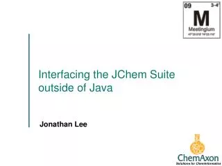 Interfacing the JChem Suite outside of Java