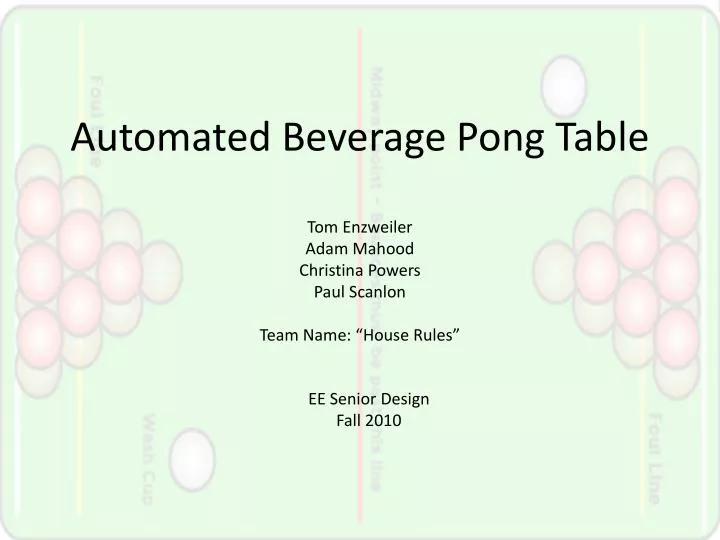 automated beverage pong table