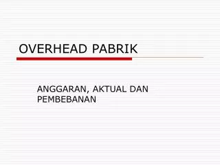 overhead pabrik
