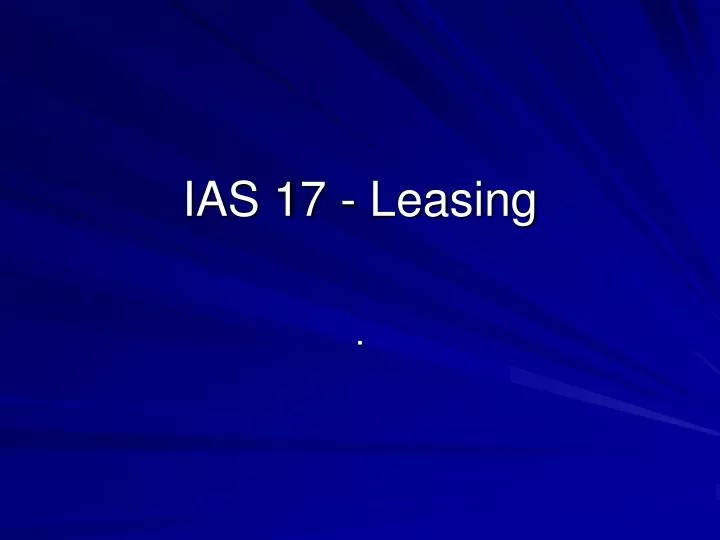 ias 17 leasing