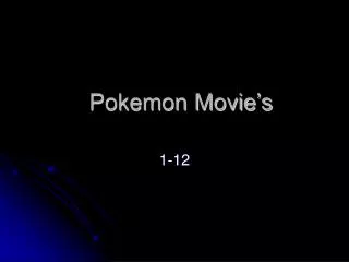 Pokemon Movie’s