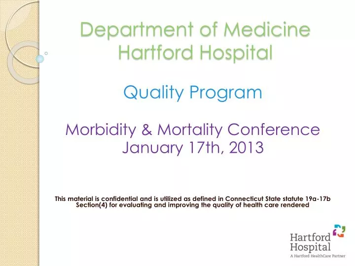 department of medicine hartford hospital