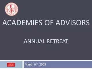 Academies of advisors annual retreat