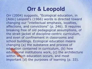 Orr &amp; Leopold