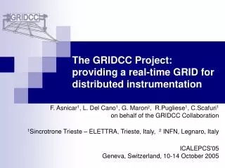 The GRIDCC Project: providing a real-time GRID for distributed instrumentation