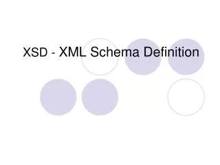 xsd xml schema definition