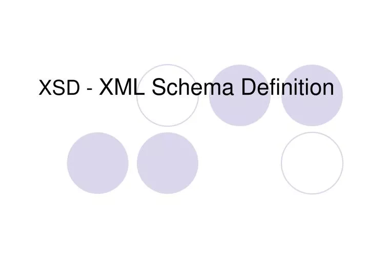 xsd xml schema definition