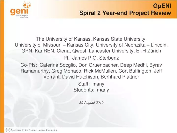 gpeni spiral 2 year end project review