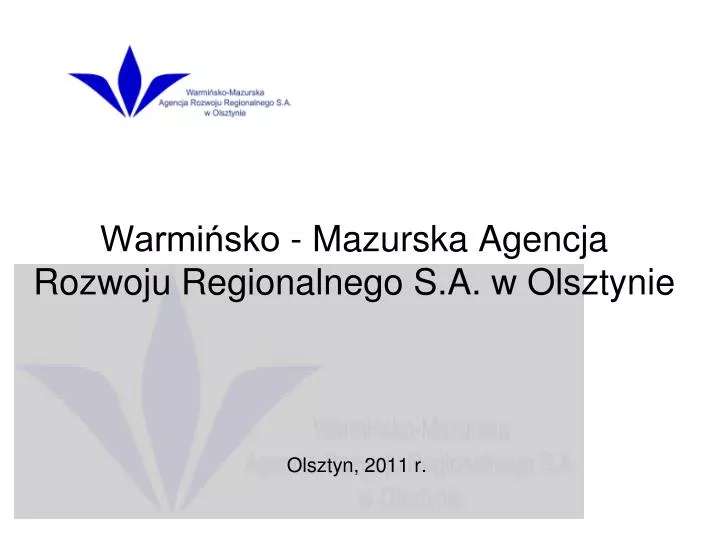 warmi sko mazurska agencja rozwoju regionalnego s a w olsztynie