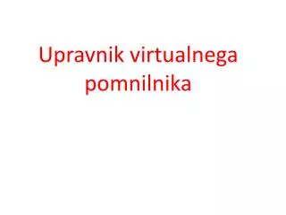 upravnik virtualnega pomnilnika
