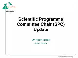 Scientific Programme Committee Chair (SPC) Update