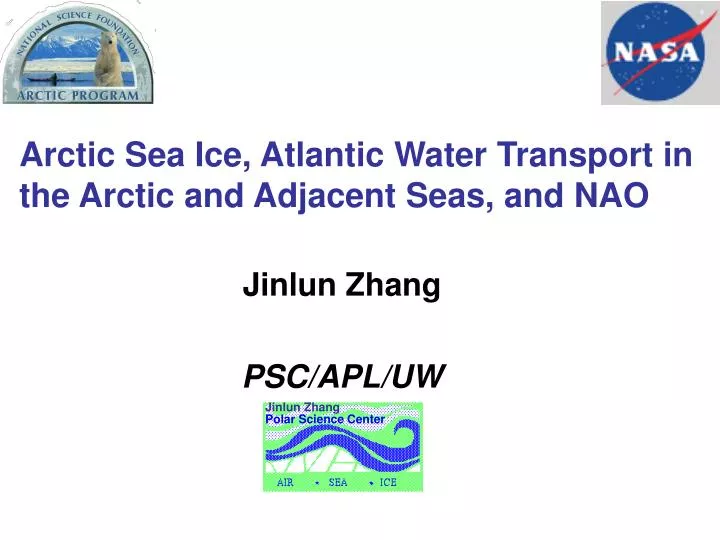 arctic sea ice atlantic water transport in the arctic and adjacent seas and nao