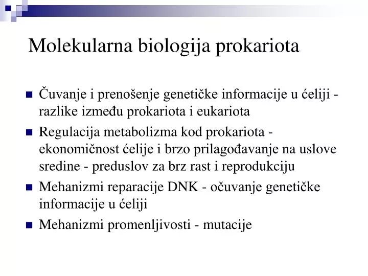 molekularna biologija prokariota